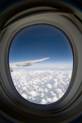 Fototapeta na wymiar okna samolotu