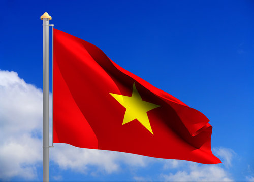vietnam flag (include clipping path)