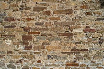 texture of ancient stone wall in fort of xiv centu