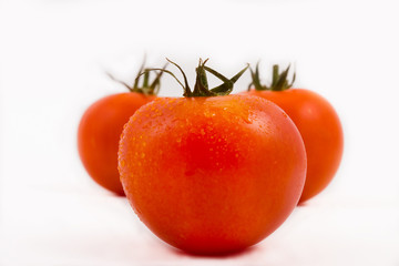 tomato in drops of water