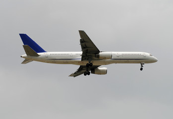 passenger airplane in flight
