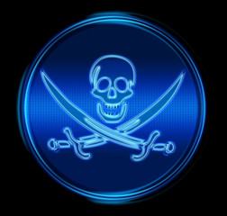 pirate icon. (with clipping path)