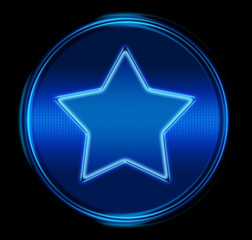 button star. (with clipping path)