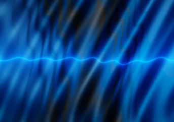 dark blue water ripples over a light blue line.