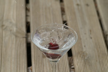 éclaboussures de cerise