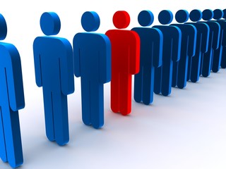 figuren in einer reihe