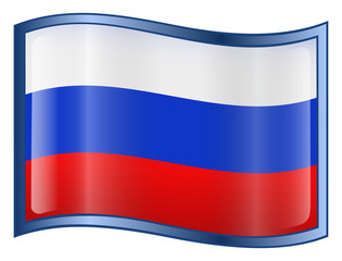 Fototapeta premium russia flag icon. (with clipping path)