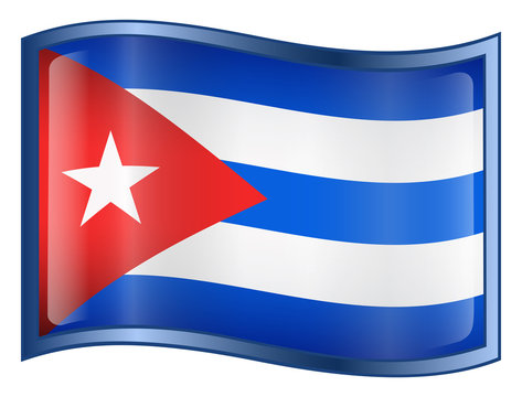 cuba flag icon. (with clipping path)