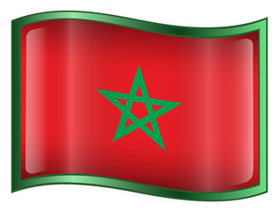 morocco flag icon. (with clipping path)