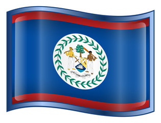 belize flag icon (with clipping path)