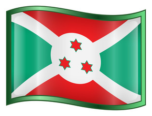 burundi flag icon. (with clipping path)