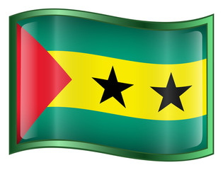 sao tome flag icon. (with clipping path)