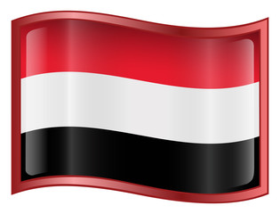 yemen flag icon. (with clipping path)