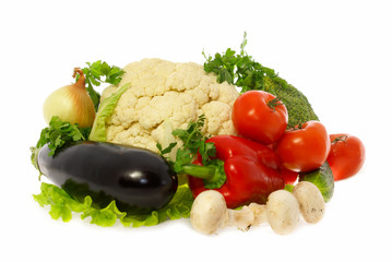 vegetables and mushrooms