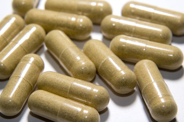 long beige capsules