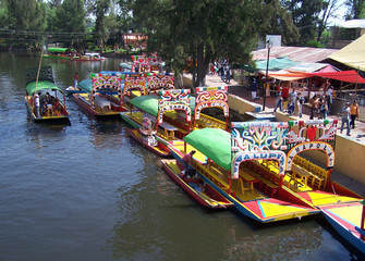 bateaux de xochimilco.