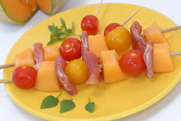 brochette de melon
