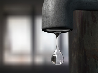 goccia d'acqua - rubinetto