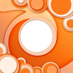 cornice/sfondo circolare astratta arancione