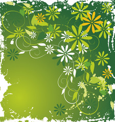 grunge floral background