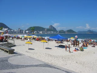 Papier Peint photo Copacabana, Rio de Janeiro, Brésil plage copacabana rio de janeiro