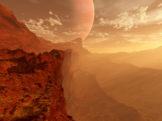 red planet landscape