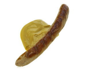 thuringer bratwurst auf senf