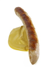 thuringer bratwurst auf senf