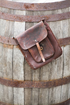 vintage barrel and bag