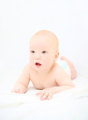 funny little baby on white #3