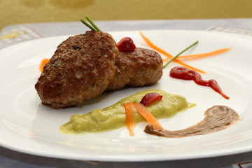 burger on plate