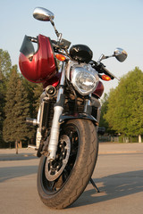 motorcycle - the front view.