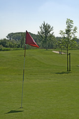 Obraz premium flag on golf course