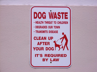 dog waste sign