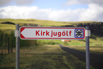 signpost for kirkjugolf