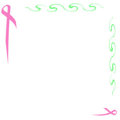 pink ribbon note