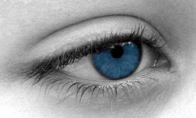 blue eye side look