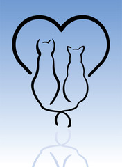 cats in love