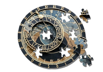 puzzle ofastronomical clock in prague
