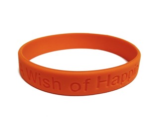 orange silicone  bracelet