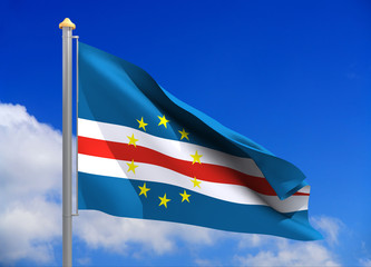 cape verde flag (include clipping path)