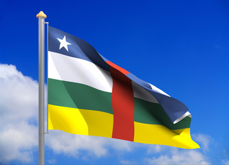 central african republic flag (clipping path)