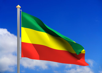 ethiopia flag (include clipping path)
