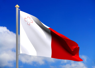 Malta flag (include clipping path)