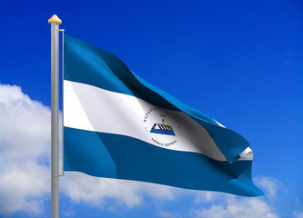 nicaragua flag (include clipping path)
