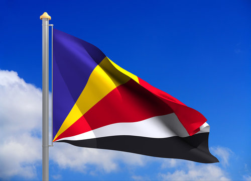 Seychelles flag (include clipping path)