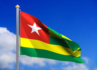 Togo flag (include clipping path)