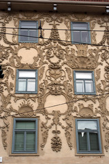 decorative architrecture in graz, austria