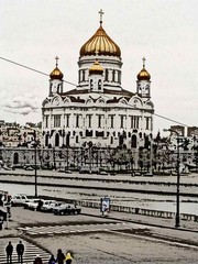 Obraz premium russia, moscow, cathedral of christ spastitelja, t