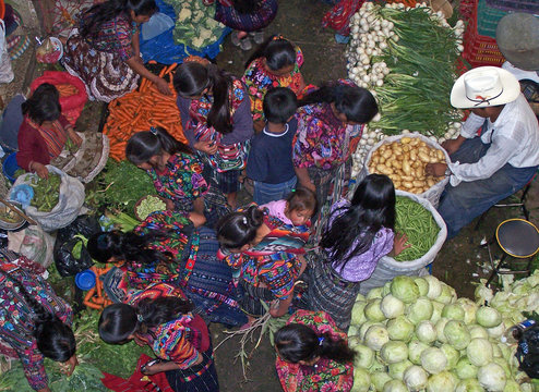 vegetable market in chichicastenango